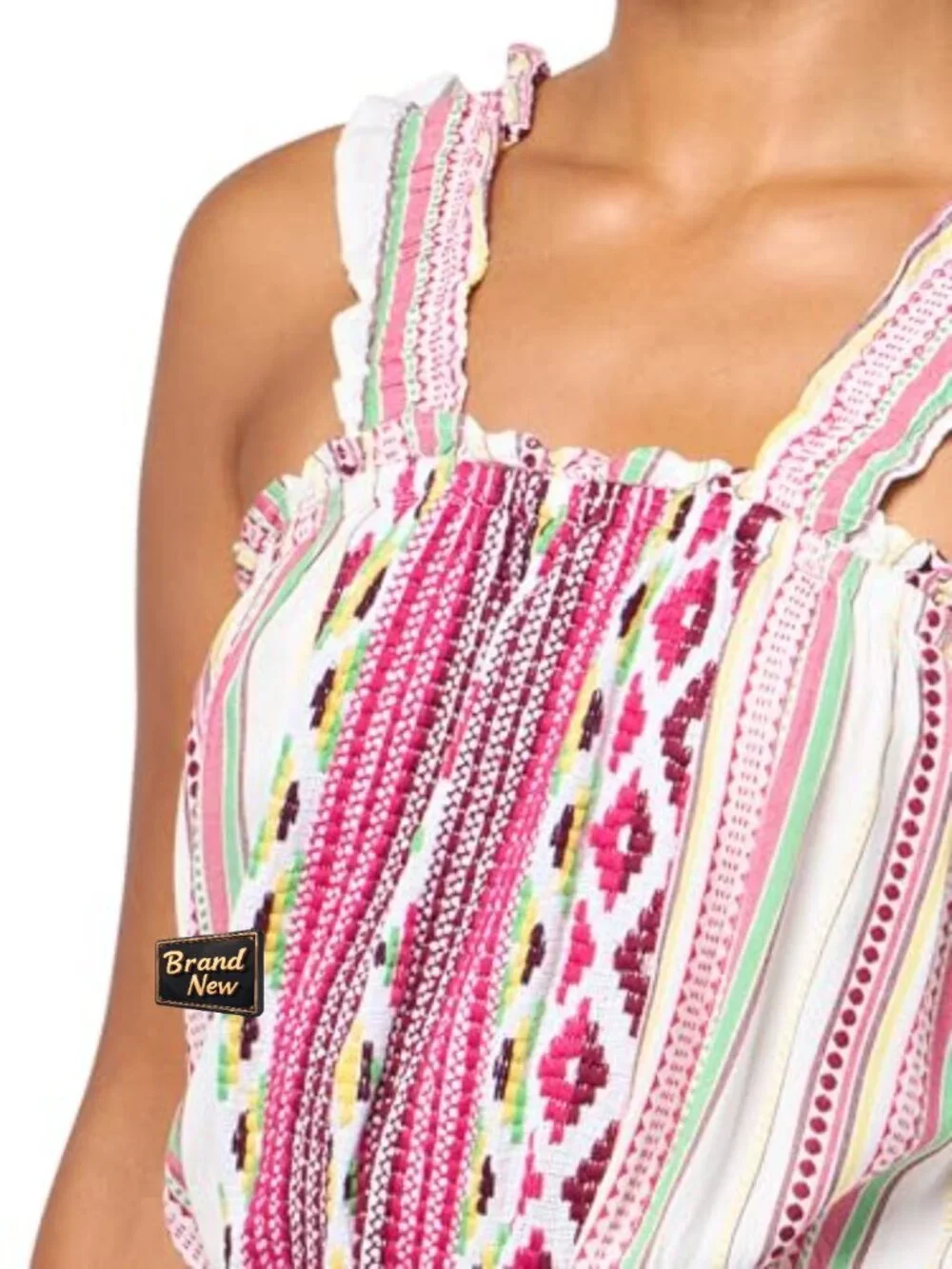 Ramy Brook Jaelyn Smocked Waist Mini Dress Coverup for Women